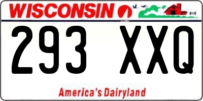 WI license plate 293XXQ