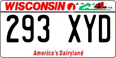 WI license plate 293XYD