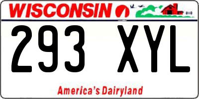 WI license plate 293XYL