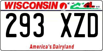 WI license plate 293XZD
