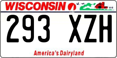 WI license plate 293XZH