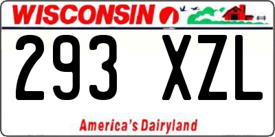 WI license plate 293XZL