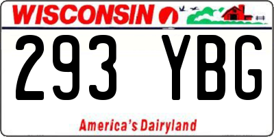 WI license plate 293YBG