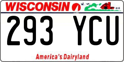 WI license plate 293YCU