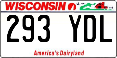 WI license plate 293YDL