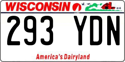 WI license plate 293YDN