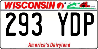 WI license plate 293YDP