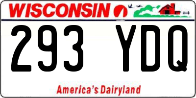 WI license plate 293YDQ