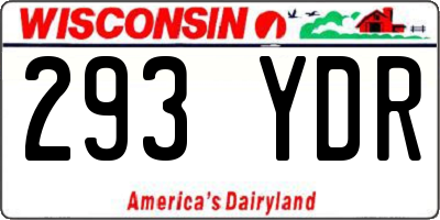 WI license plate 293YDR