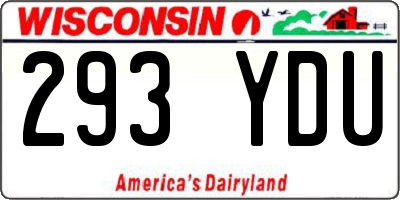 WI license plate 293YDU