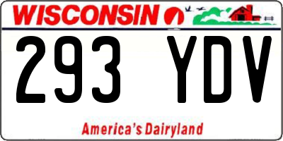 WI license plate 293YDV