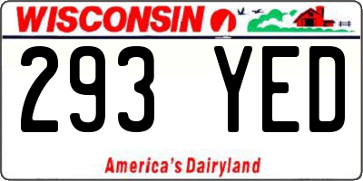 WI license plate 293YED