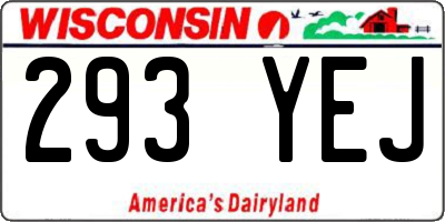 WI license plate 293YEJ