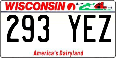 WI license plate 293YEZ
