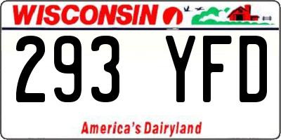 WI license plate 293YFD