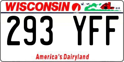 WI license plate 293YFF