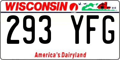WI license plate 293YFG