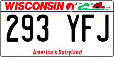 WI license plate 293YFJ