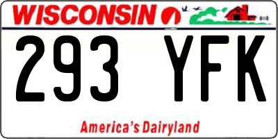 WI license plate 293YFK