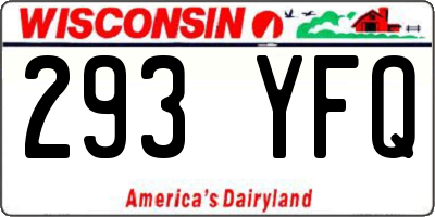 WI license plate 293YFQ
