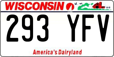 WI license plate 293YFV
