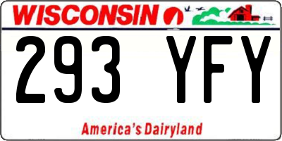 WI license plate 293YFY