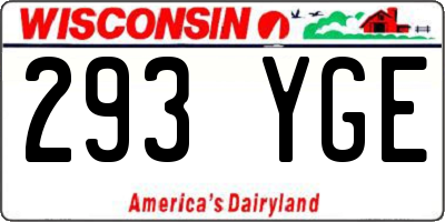 WI license plate 293YGE