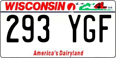 WI license plate 293YGF