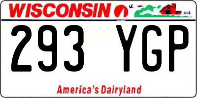WI license plate 293YGP