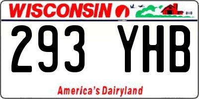 WI license plate 293YHB