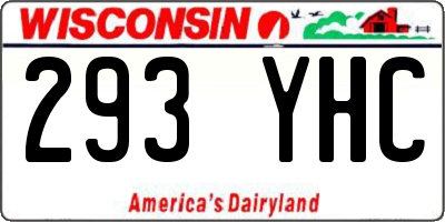 WI license plate 293YHC
