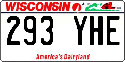 WI license plate 293YHE