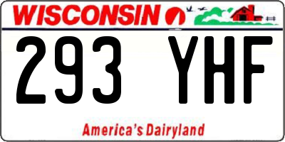 WI license plate 293YHF