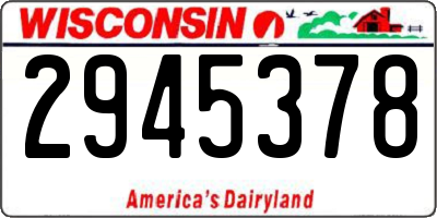 WI license plate 2945378