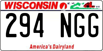 WI license plate 294NGG