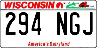 WI license plate 294NGJ