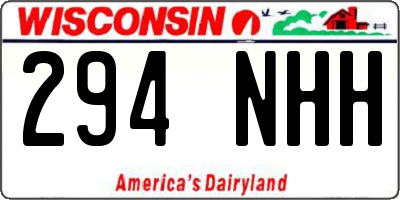 WI license plate 294NHH