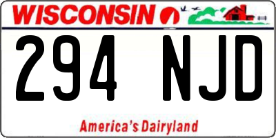 WI license plate 294NJD