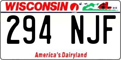 WI license plate 294NJF