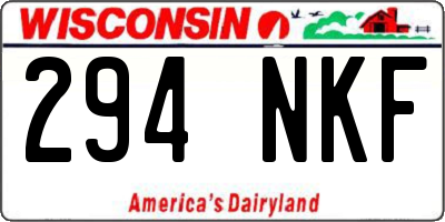 WI license plate 294NKF