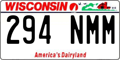 WI license plate 294NMM