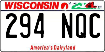 WI license plate 294NQC
