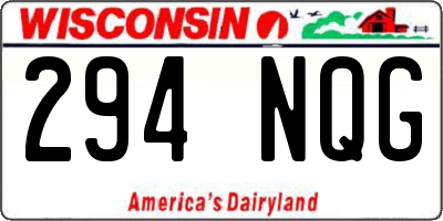 WI license plate 294NQG