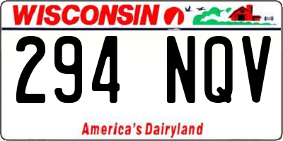 WI license plate 294NQV