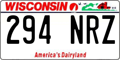 WI license plate 294NRZ