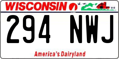 WI license plate 294NWJ