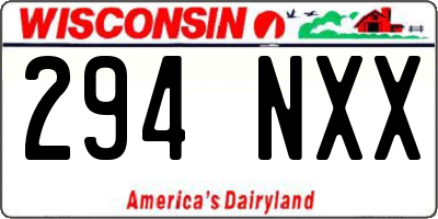 WI license plate 294NXX