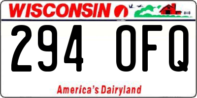 WI license plate 294OFQ