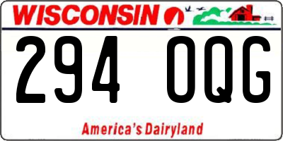 WI license plate 294OQG