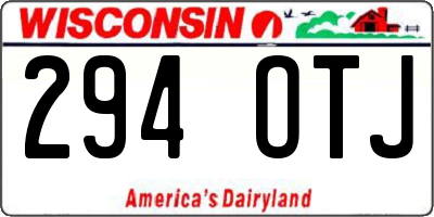 WI license plate 294OTJ